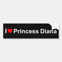 I Prinzessin Diana der Liebe-(Herz) Autoaufkleber