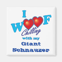 I Schuss-Riesenschnauzer Kühlschrankmagnete