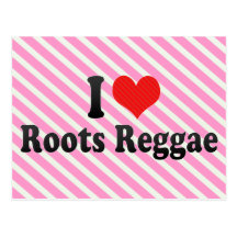 I wurzelt Liebe Reggae Postkarte