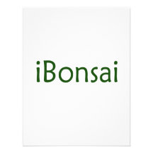 iBonsai grüner Text-Bonsaisentwurf Individuelle Ankündigungen