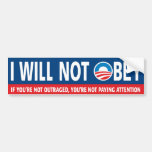Ich BEFOLGE NICHT --- Antiobama-Autoaufkleber