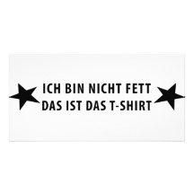 Ich Behälter nicht Fett T-Shirt Ikone Photo Karten Vorlage