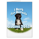 Ich belle für Barack, BO der erste Hund Obama Grußkarte