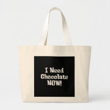 Ich benötige Schokolade JETZT! Geschenke Leinentasche