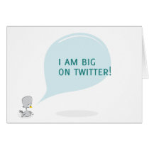 Ich bin auf Twitter groß karten