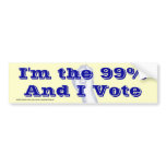 Ich bin der 99% (und ich wählen Sie), Autoaufklebe autoaufkleber