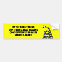 Ich bin der Gott, der Konservativen befürchtet Autosticker