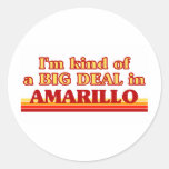 Ich bin ein bisschen eine GROSSE SACHE in Amarillo Runde Sticker