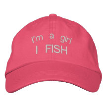 Ich bin ein gestickter rosa Hut des Mädchen-I Fisc Bestickte Caps