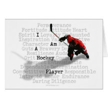 Ich bin ein Hockey-Spielergruß u. -Mitteilungskart