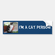 Ich bin ein Katzenpersonen-Autoaufkleber