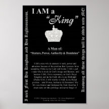 ICH BIN ein König - Platin Plakatdrucke