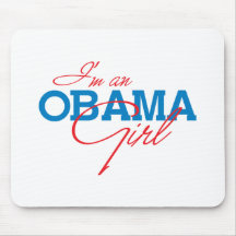 Ich bin ein Obama-Mädchen Mousepad