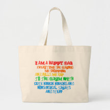 Ich bin eine glückliche Tasche