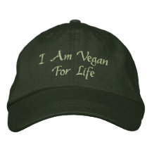 Ich bin für das Leben vegan. Grün. Slogan. Gewohnh Baseballkappe