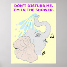 Ich bin im Duschen-Plakat