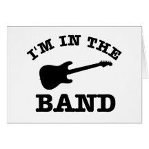 Ich bin in den Band-E-Gitarrenentwürfen Grußkarte