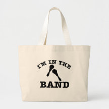 Ich bin in den Band Maracas Entwürfen Leinentasche