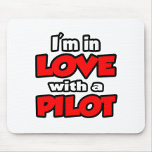 Ich bin in der Liebe mit einem Piloten Mousepads