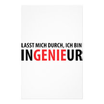 Ich bin Ingenieur Individuelle Druckpapiere