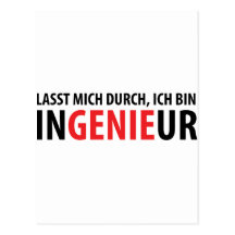 Ich bin Ingenieur Postkarte