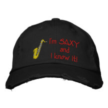 Ich bin Saxy und ich kenne es! -- HUT Bestickte Caps