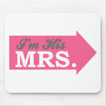 Ich bin seine Frau (Pink-Pfeil) Mousepad