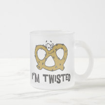 Ich bin verdrehte Brezel Tee Tassen