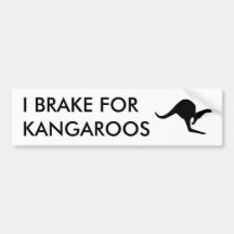 ICH BREMSE FÜR KÄNGURUS Autoaufkleber