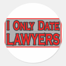 Ich datiere nur Rechtsanwälte Runde Sticker