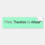 Ich denke, dass deshalb ich atheistisch bin autoaufkleber