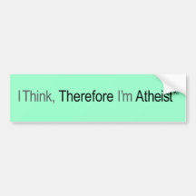 Ich denke, dass deshalb ich atheistisch bin autoaufkleber