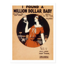 Ich fand das Million Dollar-BabyVintagen Songbook  Postkarte
