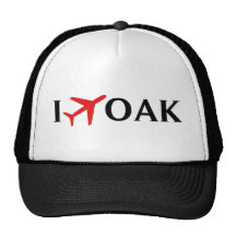 Ich fliege EICHE - internationalen Flughafen Oakla Baseballcap