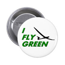 Ich fliege GRÜN Anstecknadelbuttons