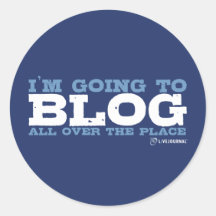 Ich gehe zum Blog überall (LiveJournal) Runder Sticker