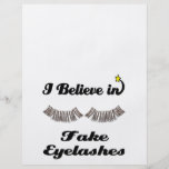 ich glaube an Fake Eyelashes Flyer Druck