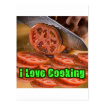 Ich grabe das Kochen von Rezepten Postkarte