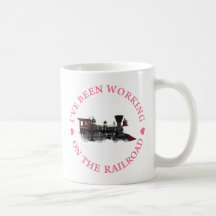 Ich habe an der Eisenbahn gearbeitet Kaffeetassen