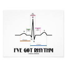 Ich habe Rhythmus (ECG/EKG - Oldgate Weg-Kontur) Einladungen