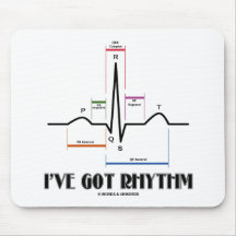 Ich habe Rhythmus (ECG/EKG - Oldgate Weg-Kontur) Mousepads
