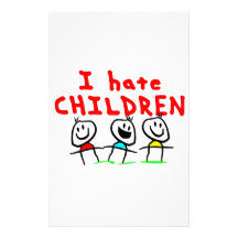 Ich hasse Kinder! Bedrucktes Papier