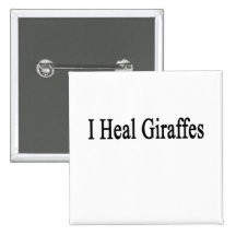 Ich heile Giraffen Anstecknadelbutton