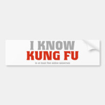 Ich kenne Kung Fu - in mindestens fünf on-line-Uni Autosticker
