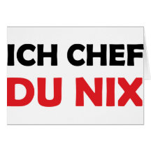 Ich Koch du schwarze und rote Ikone Nix Grußkarten