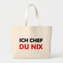 Ich Koch du schwarze und rote Ikone Nix Tragetaschen