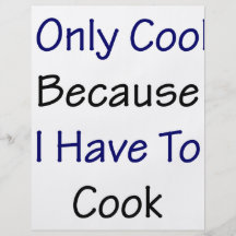 Ich koche nur, weil ich kochen muss flyerdesign