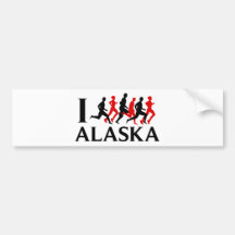 ICH LASSE ALASKA LAUFEN AUTOAUFKLEBER