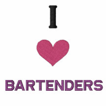 "ICH LIEBE-Barkeeper" HEMD - kundengebundene STICK Besticktes Shirt