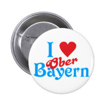 Ich liebe I love Oberbayern Buttons